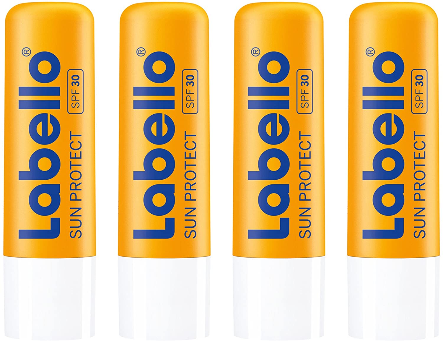 Labello Sun Protect Lippenpflegestift mit Sonnenschutz (LSF 30), 4er Pack (4x 4,8 g)