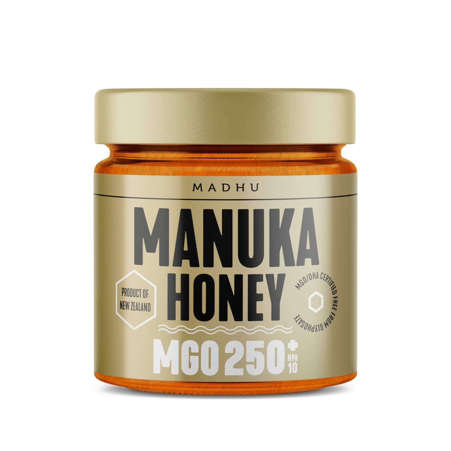 Manuka Honig 250+ MGO im hochwertigen Glas – Direkt vom Imker aus Neuseeland